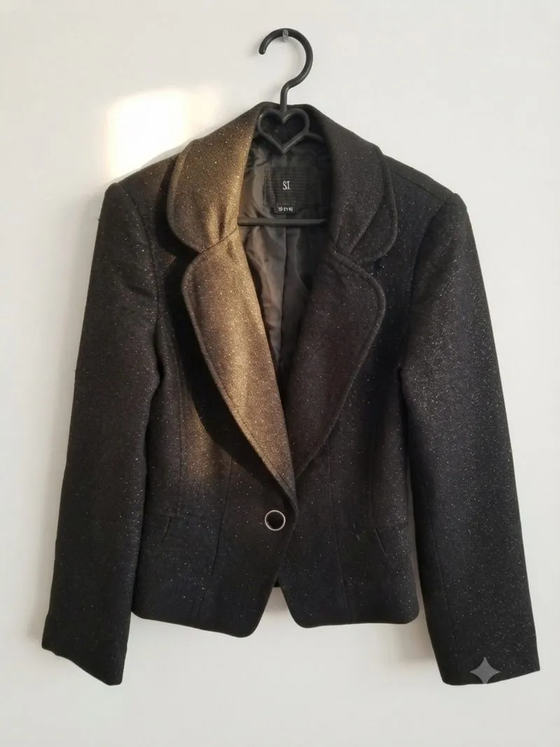 BLAZER CROP SEMI TWEED PARI PURNA || KOREA photo 1