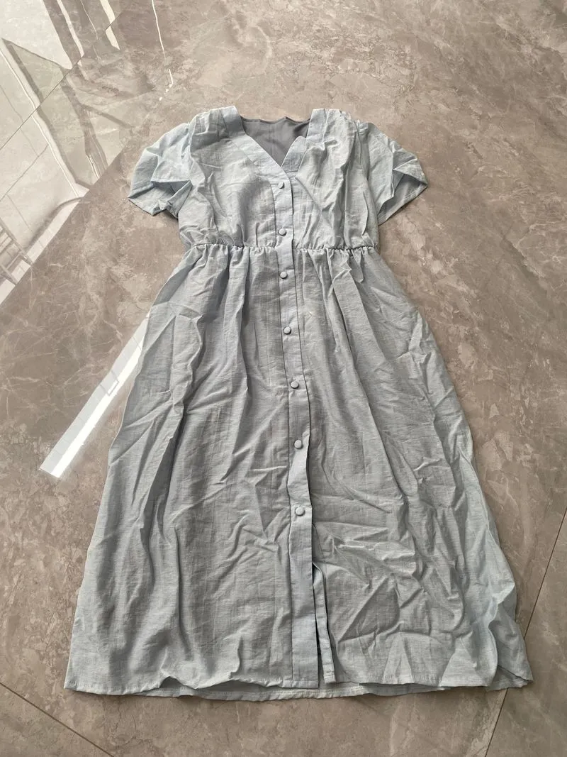Casual Midi dress Wanita gray photo 1