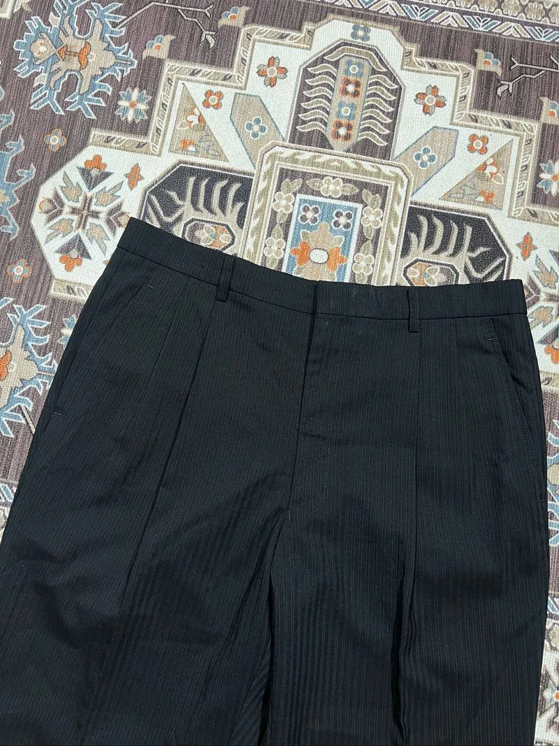Trouser pants striped double pleated photo 1