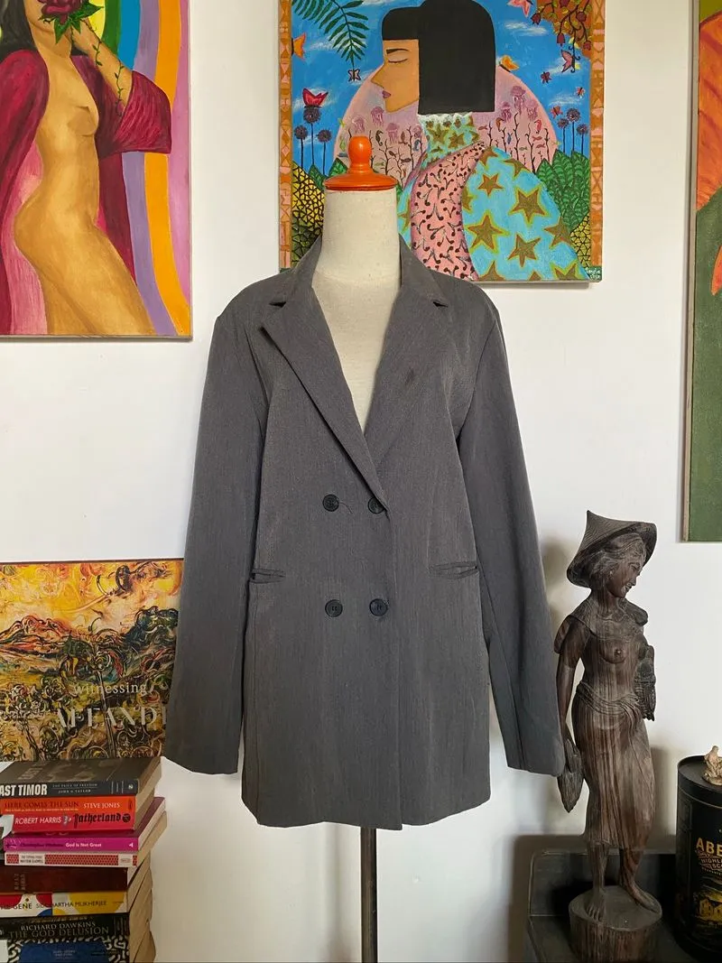 Long Blazer Outwear Gray photo 1