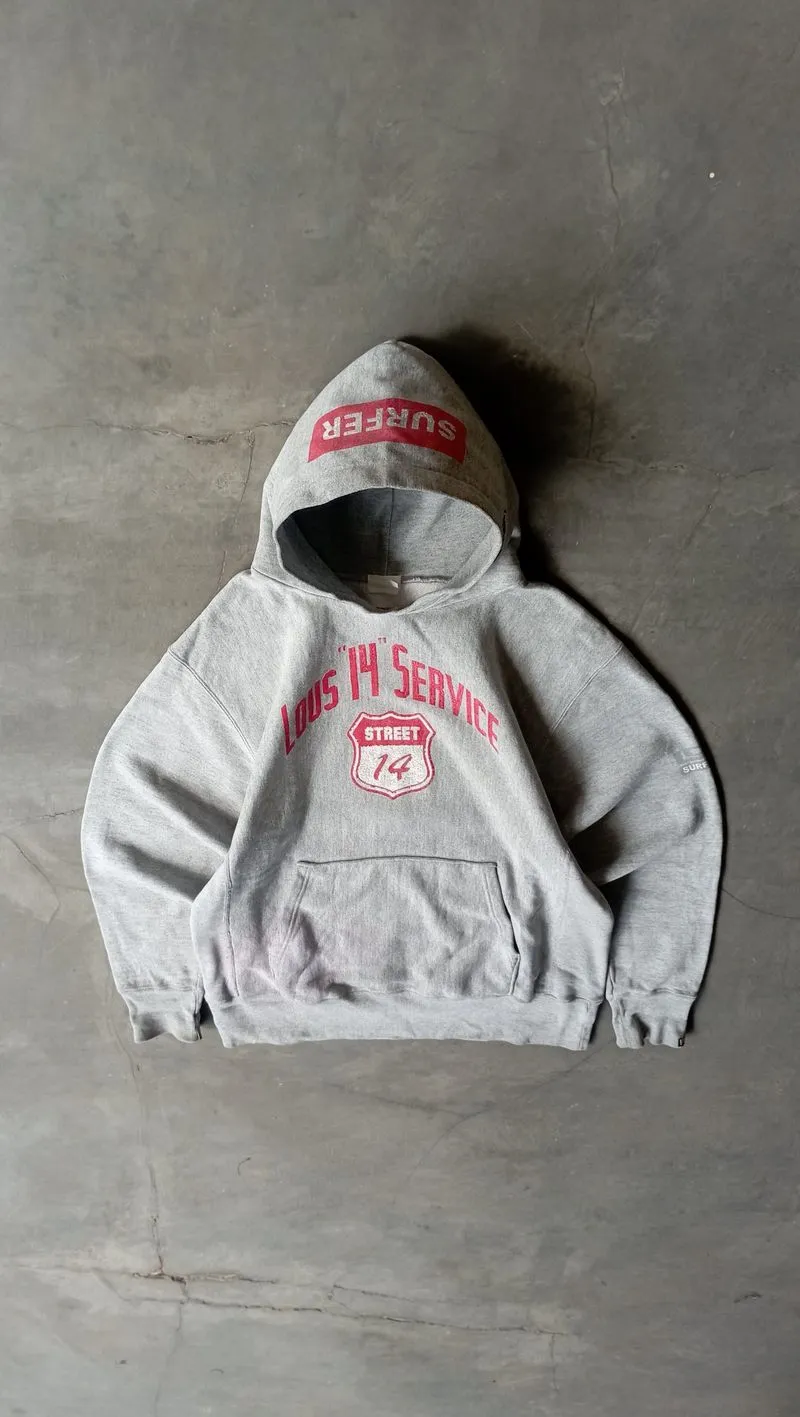 2000's Heavyweight Gray Reverse Weave Boxy Hoodie photo 1