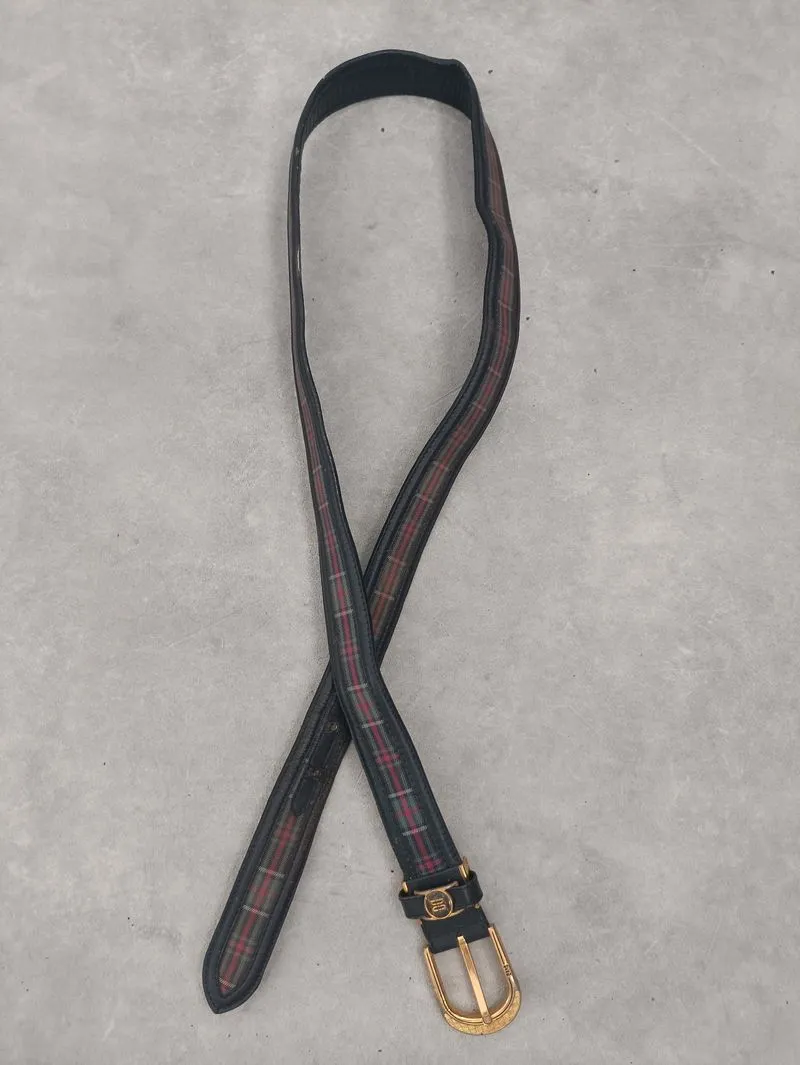 tartan leather belt  photo 1