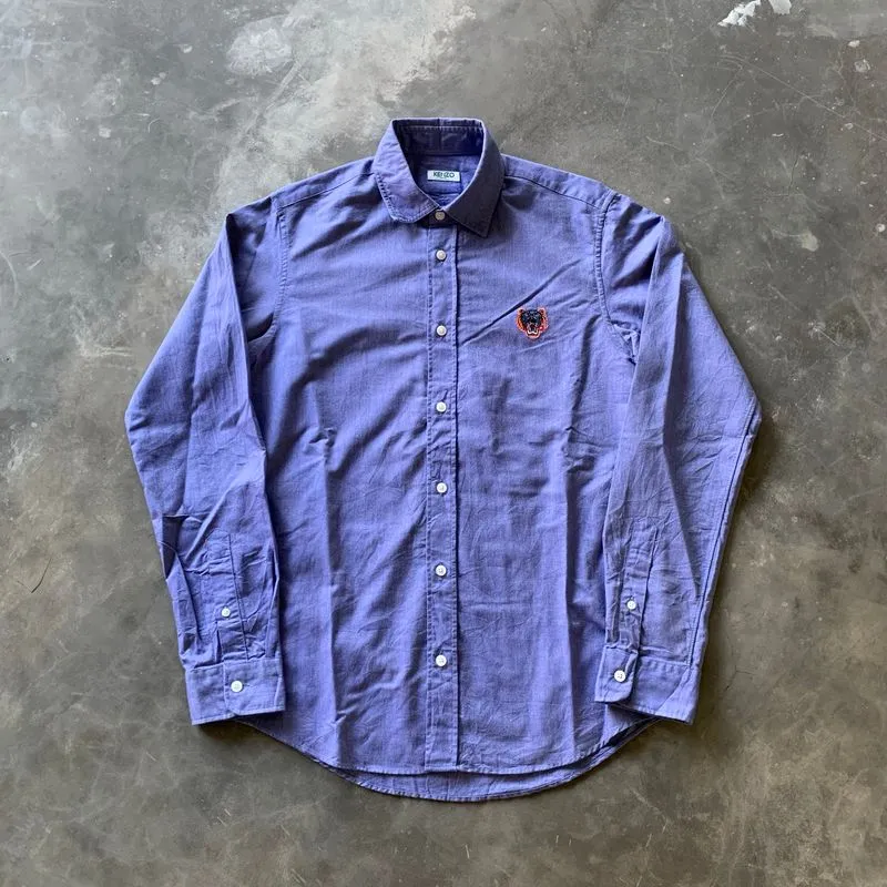 Kenzo Small Tiger Mens Cotton Button Shirt photo 1