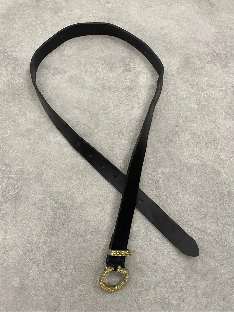 Guess black leather belt photo 1