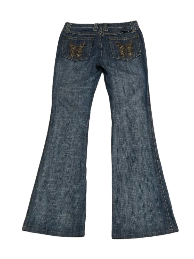 Y2K grung gothic flare bootcut denim jeans photo 1