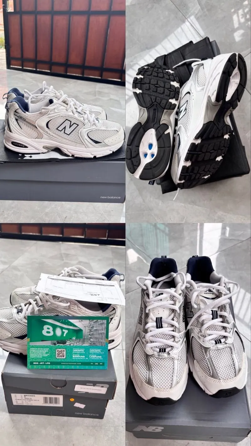 New Balance 530 White Silver Navy photo 1
