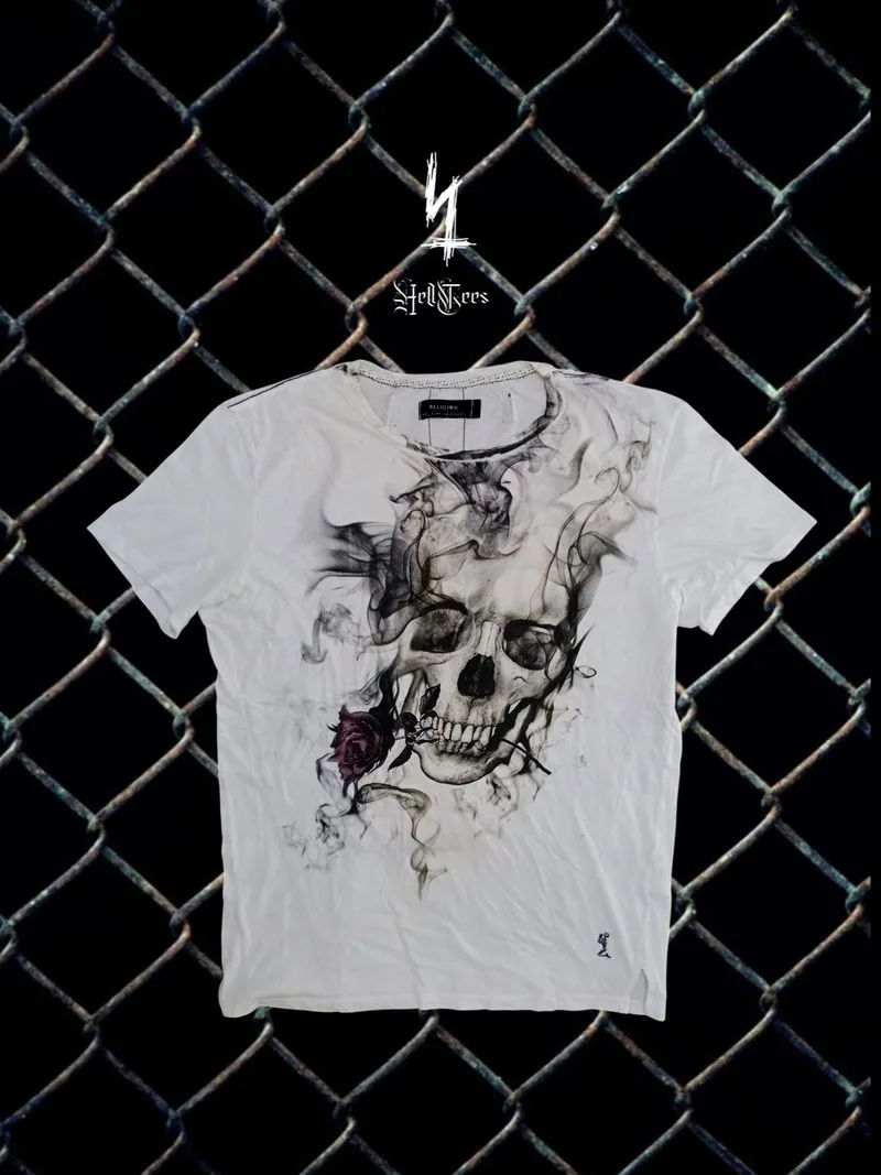 💀 Y2K "Skull" Big Print Grunge Graphic Tee photo 1