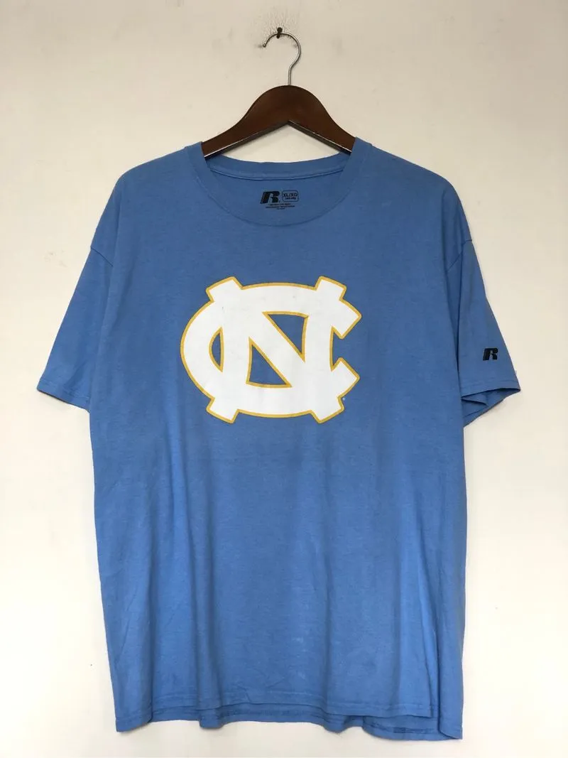 Russel x North Carolina Tarheels UNC blue big logo tee photo 1