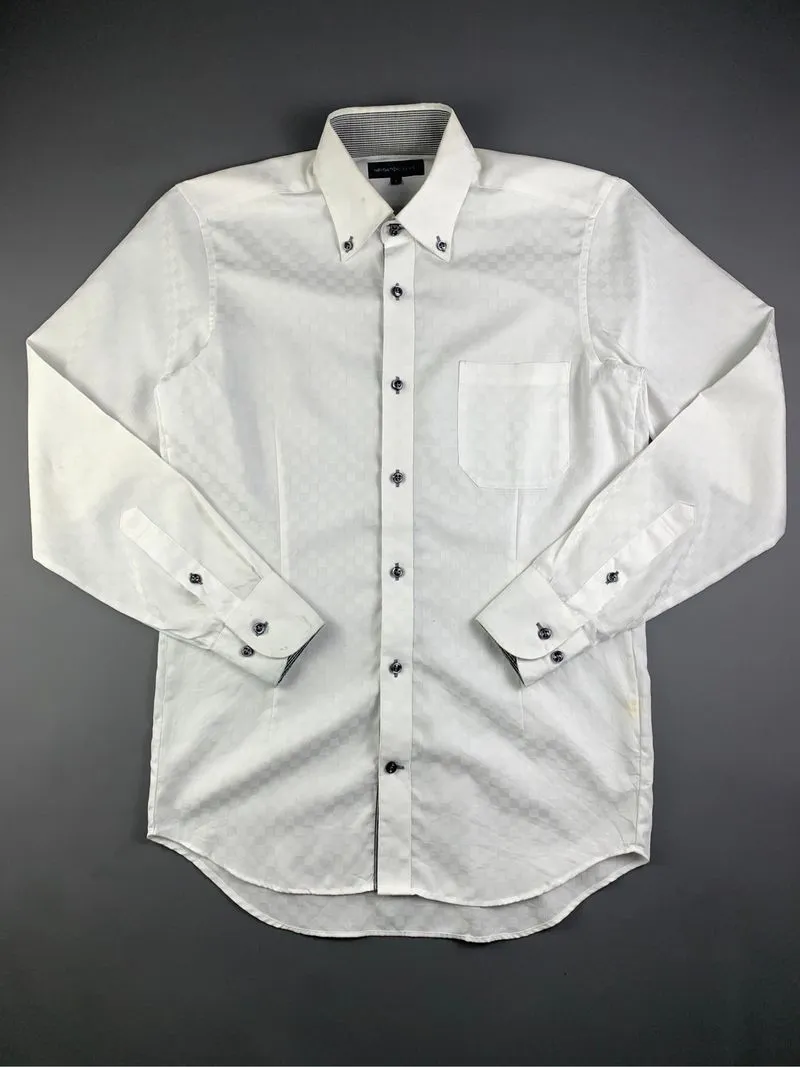 2000s semanticdesign Checkered Weave Fitted Shirt (S to M) photo 1