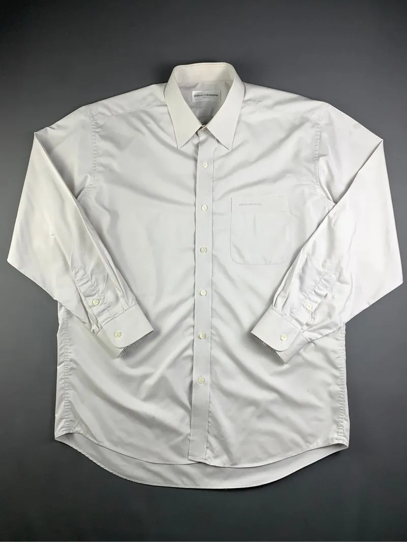 paco rabanne Light Gray Lightweight Office Shirt (L) photo 1