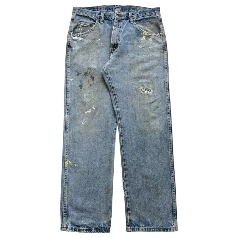 Wrangler 96501 Reworked Splatter Denim Vintage photo 1