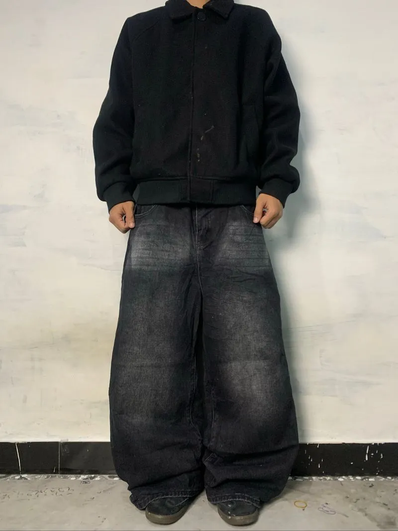 baggy jeans black washed photo 1