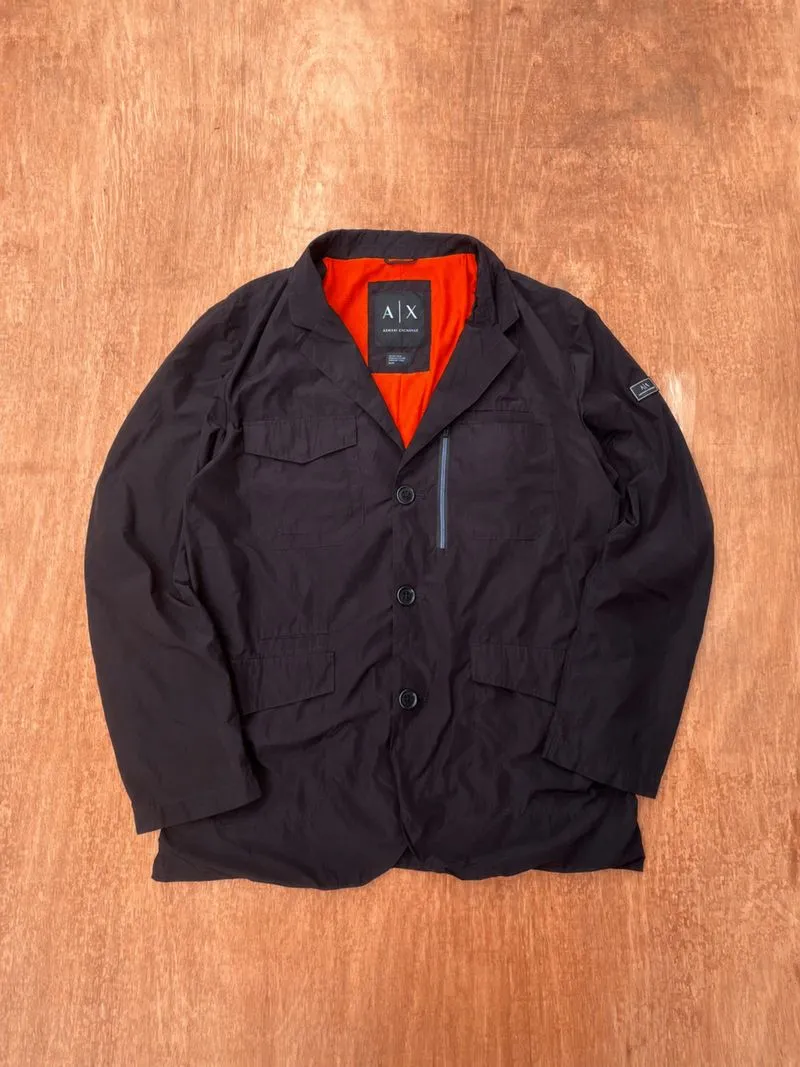 Armani Exchange A|X Black Utility Blazer Jacket photo 1