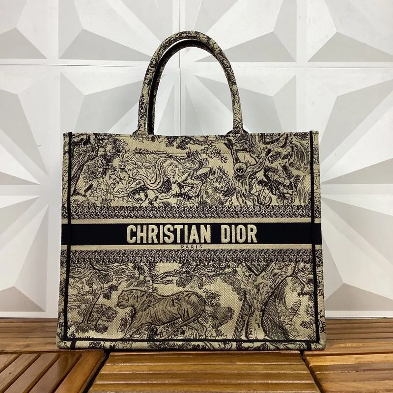 Christian Dior Book Tote Embroidered Canvas Large photo 1