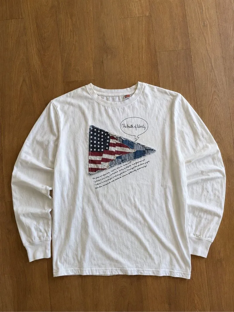 Longsleve vintage y2k flag usa photo 1