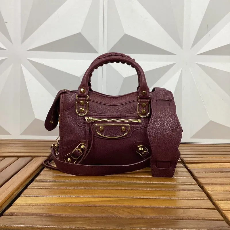 Balenciaga Mini City Edge Maroon GHW Sling Bag photo 1