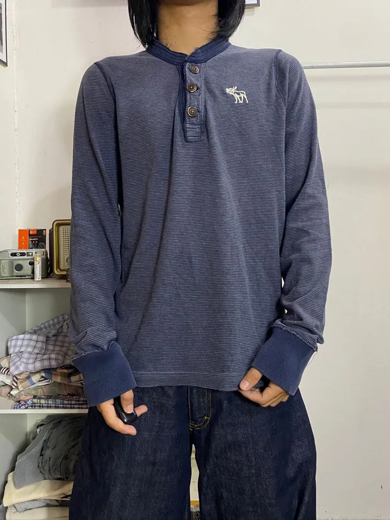 Longsleeve halfbutton stripe pattern Abercrombie photo 1