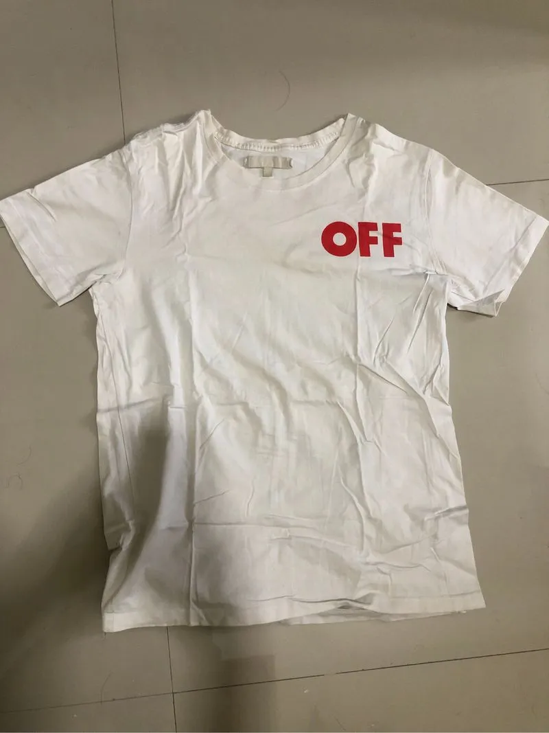 Kaos putih pria print off white photo 1