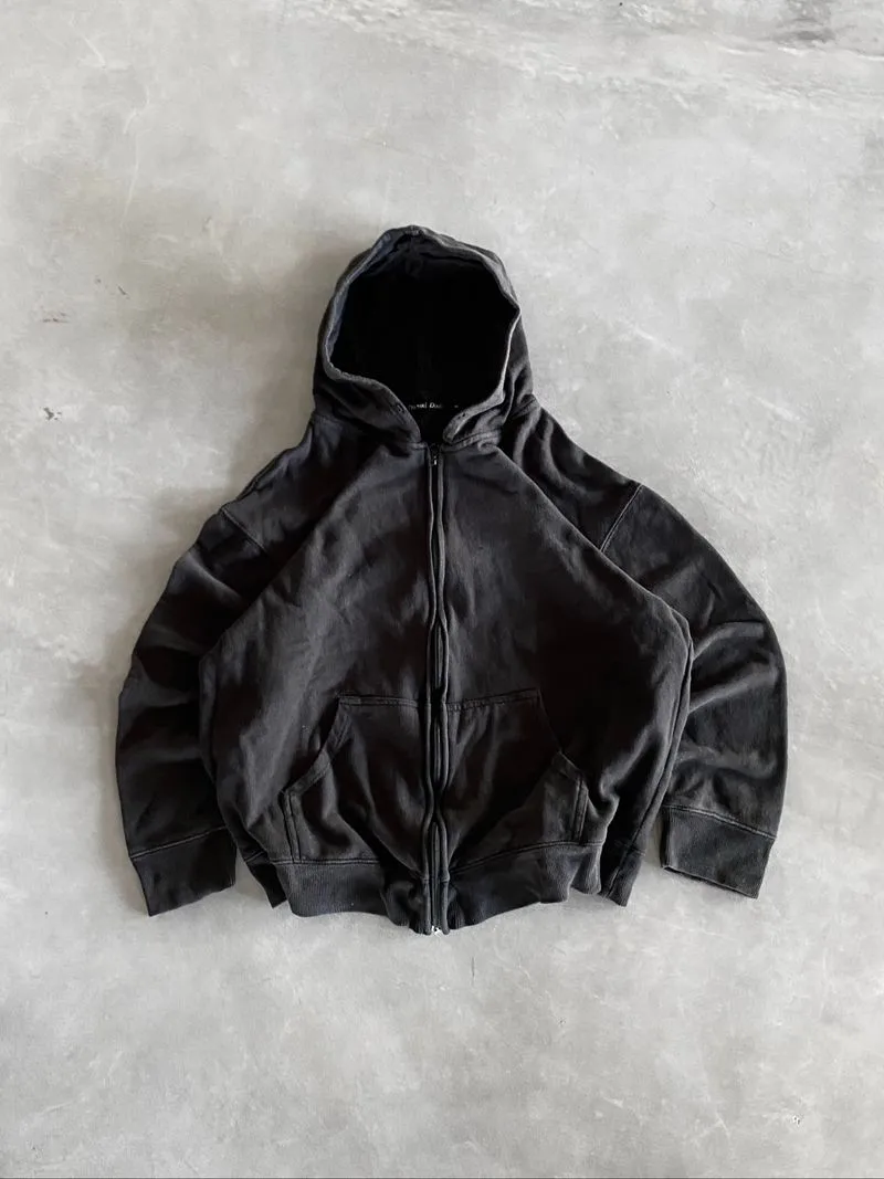 Black Oversized Zip up Hoodie photo 1