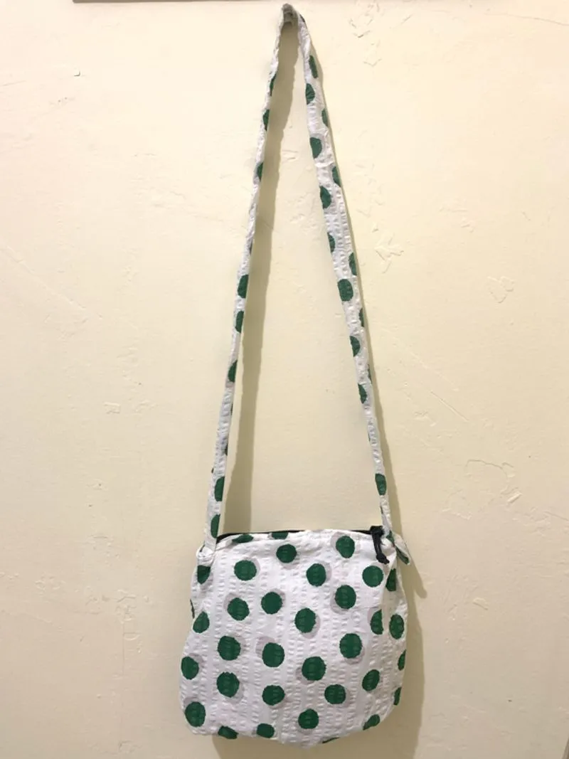 sling bag Polkadot hijau resleting photo 1