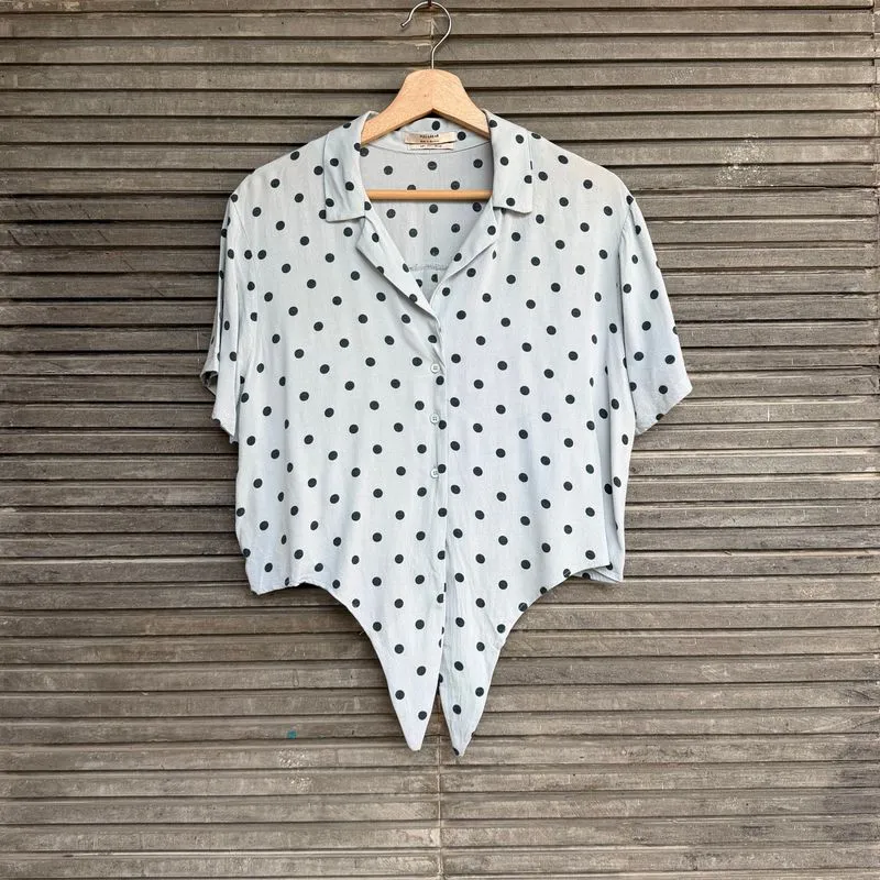 G280 - Blouse Kemeja Katun Rayon Polkadot Pull & Bear photo 1