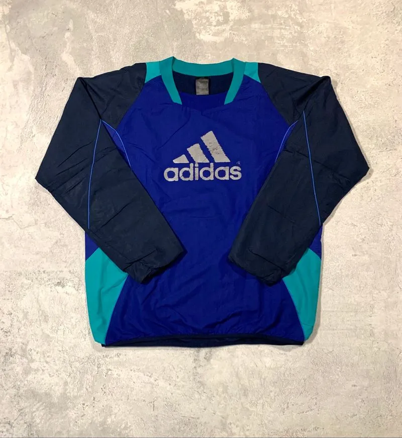Adidas big logo pullover warm jacket vintage photo 1