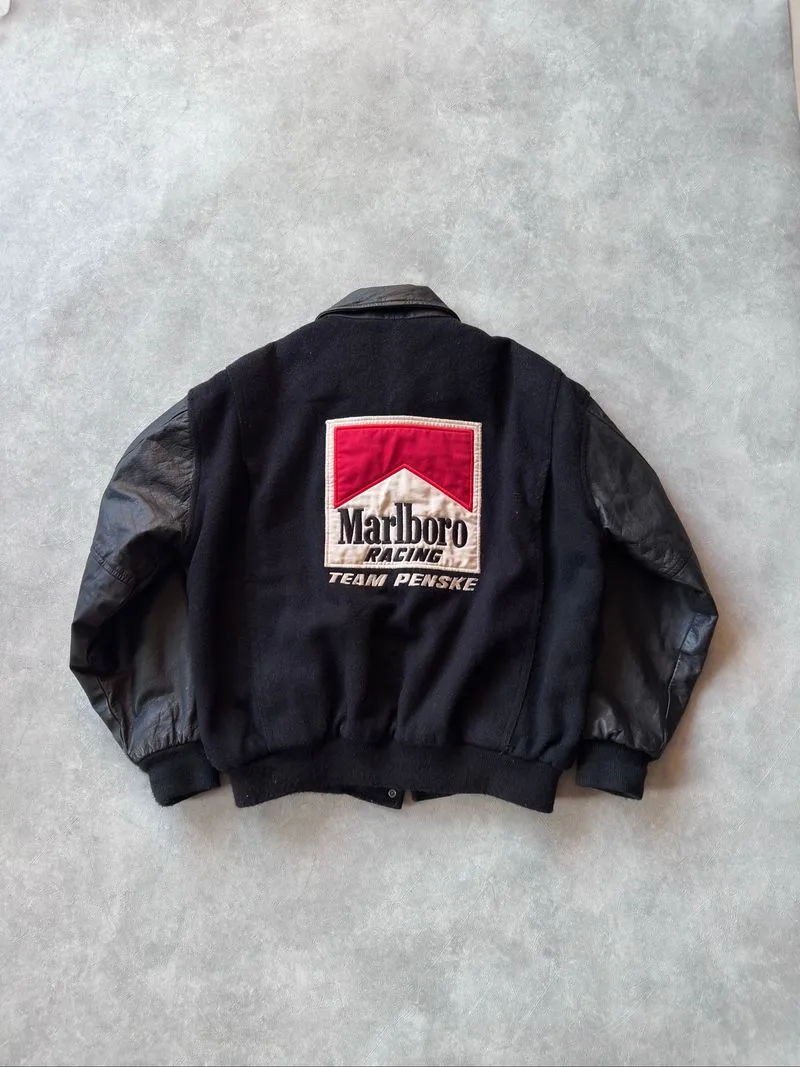 Vintage 90's marlboro racing team penske varsity jacket photo 1
