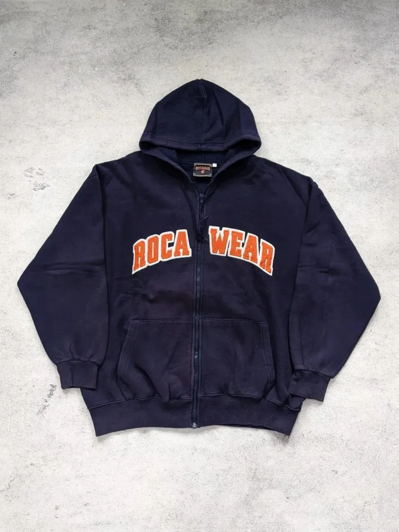 RARE Vintage 90s ROCAWEAR Zip Hoodie Big Logo Embordiery  photo 1