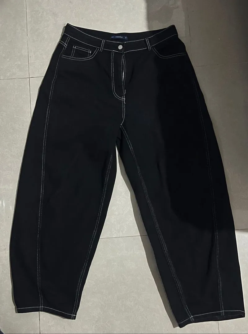 baggy jeans hitam photo 1