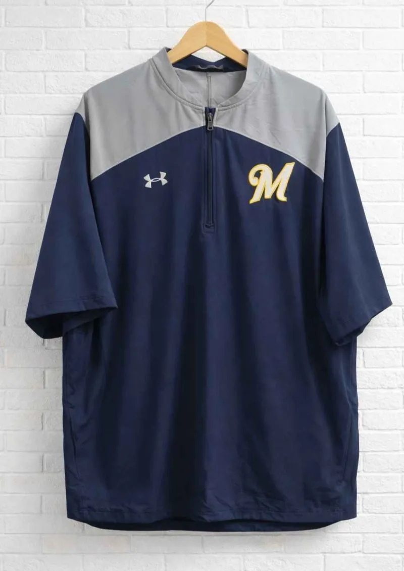 Baju Jersey Half Zipper Under Armour Preloved Lengan Pendek photo 1