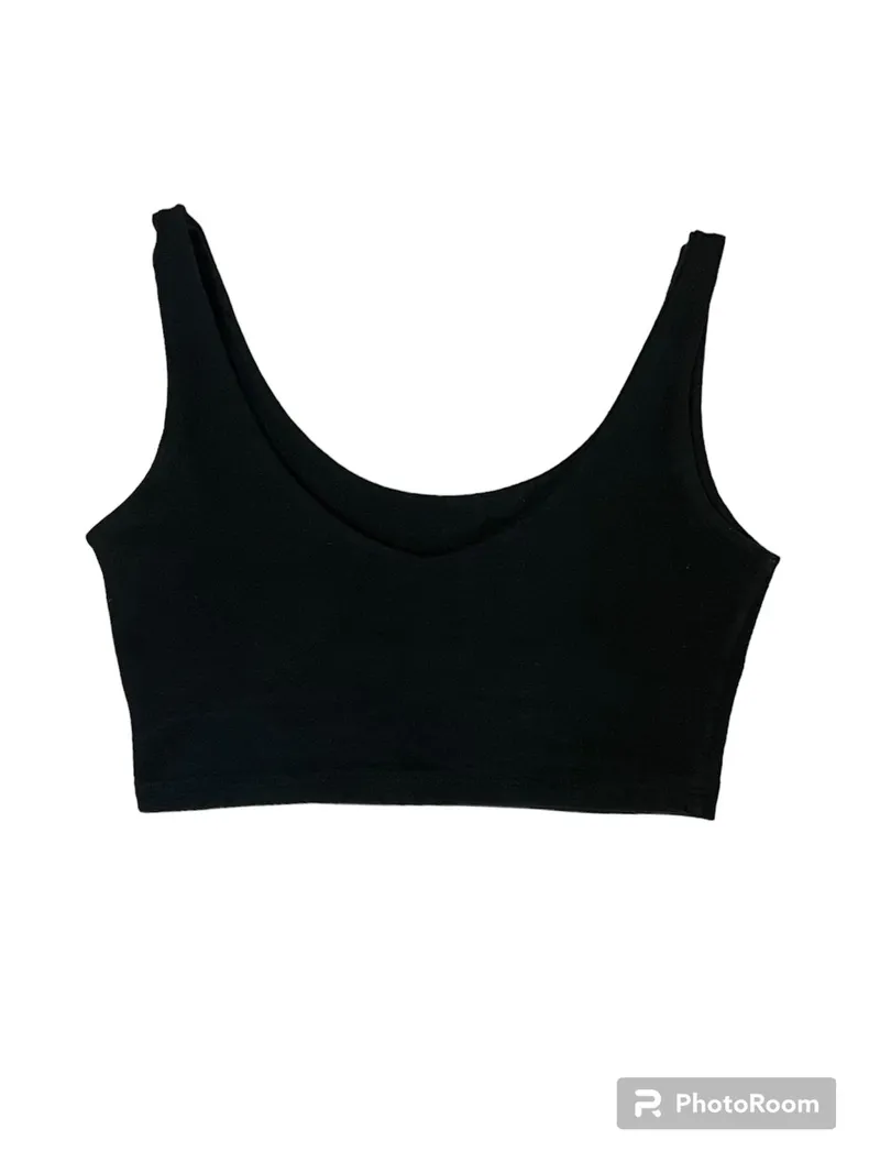 Brandy Melville Casual Crop top Wanita black photo 1