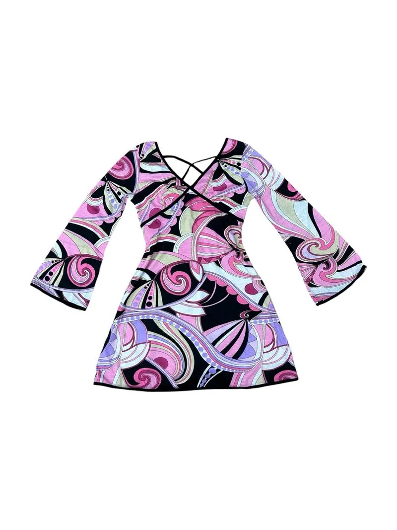 Vintage Y2k Mid Dress Full Print Custo Barcelona Vibe photo 1