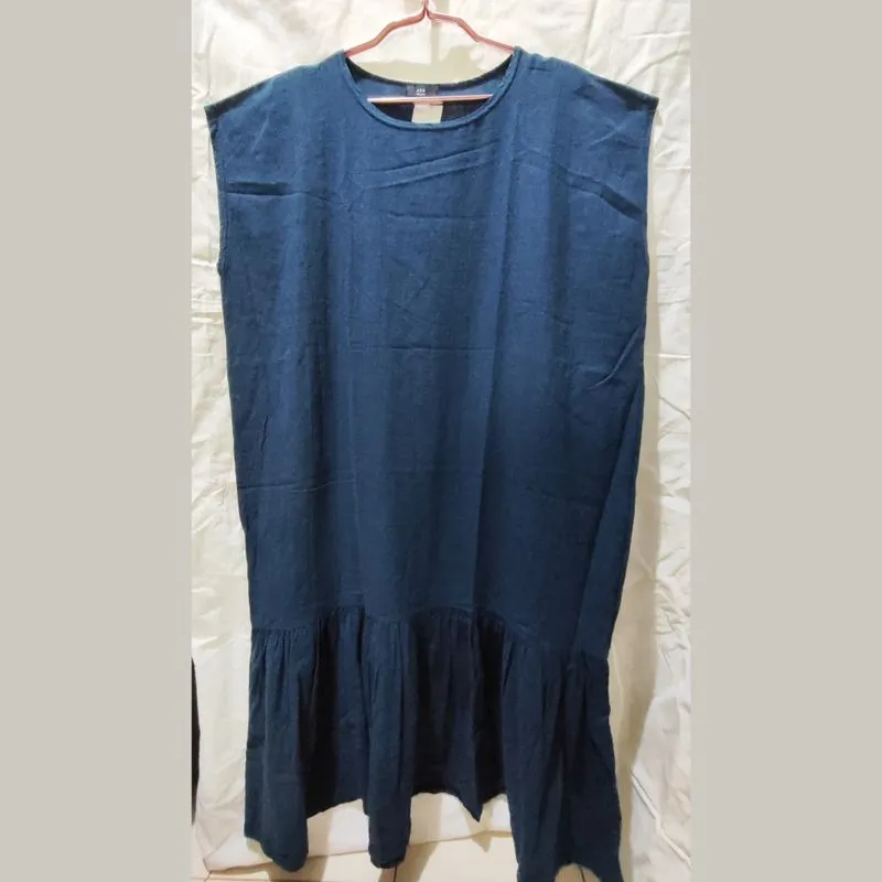 Minimalist Casual Casual dress Wanita navy photo 1