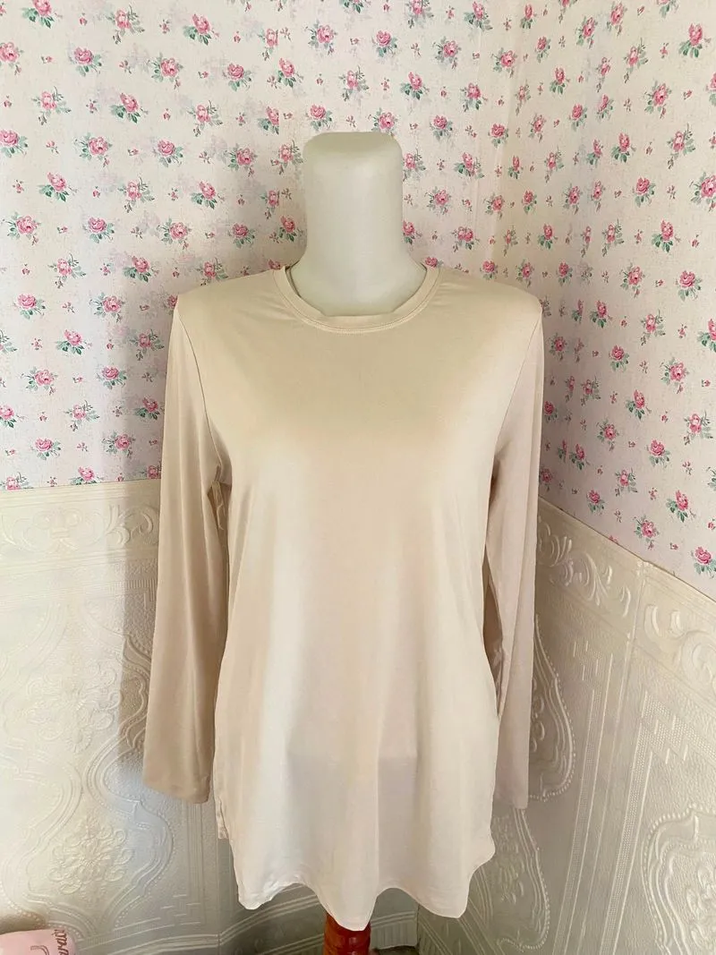 STL long sleeve cream jersey sports wear baju olahraga photo 1