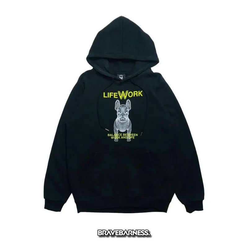 Hoodie Life Work Front Big Logo Jet Black photo 1