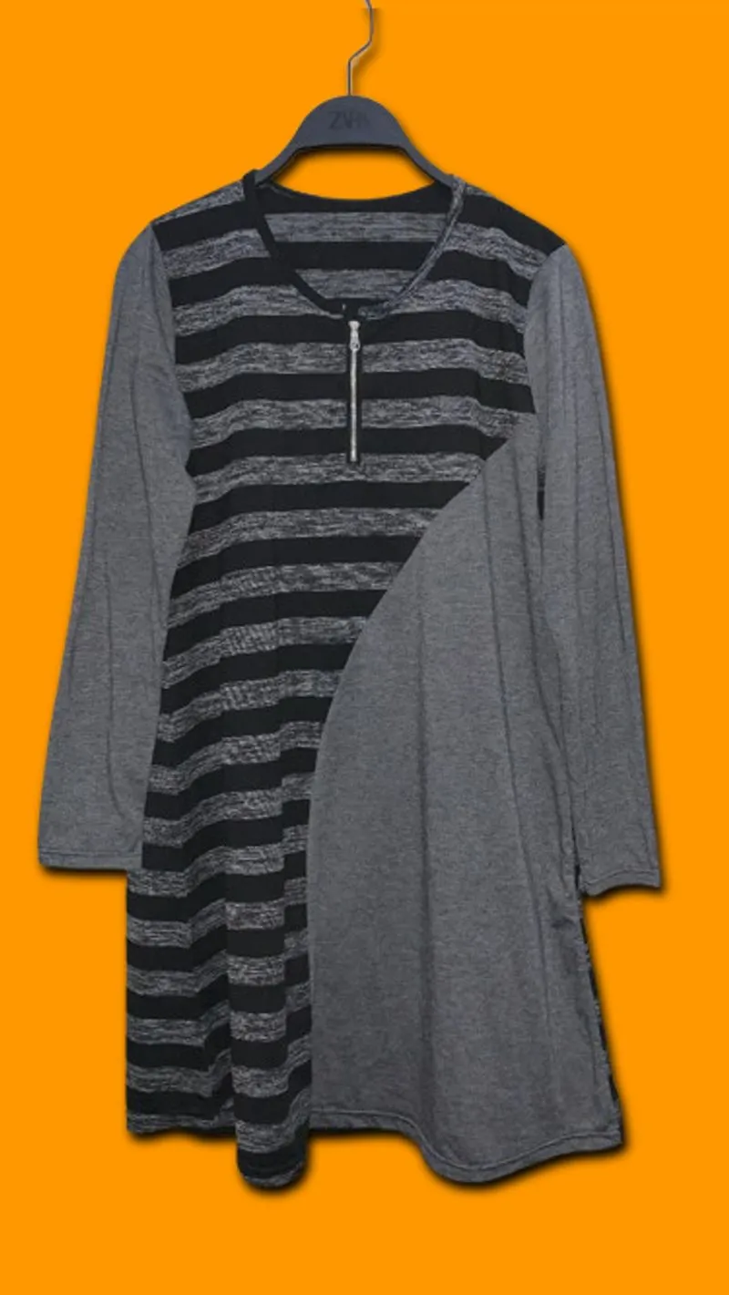 🖤 Tunik Asimetris Stripe Grey photo 1