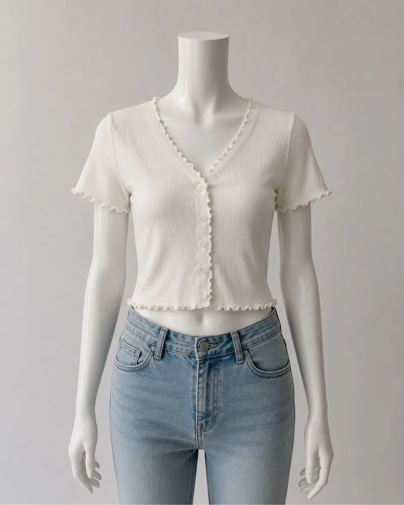 colorbox white crop top photo 1