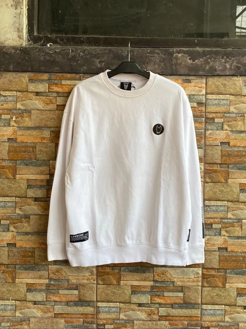 [Termurah] Lifework Redog Logo Patch White Sweatshirt photo 1