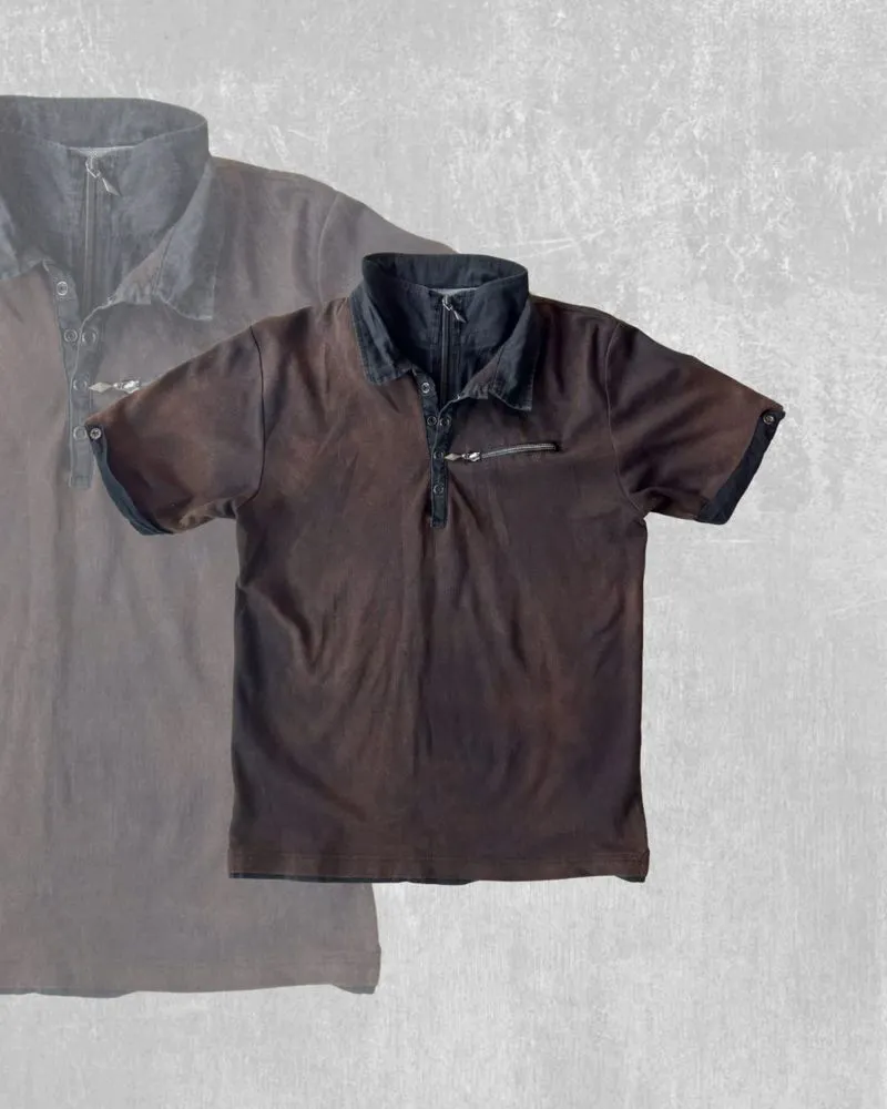 High Collar Polo Shirt Emo photo 1