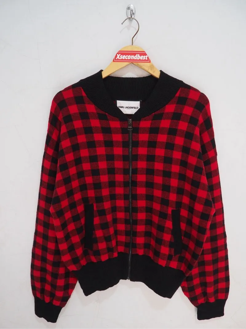 KARL LAGERFELD ZIP KNIT CARDIGAN photo 1