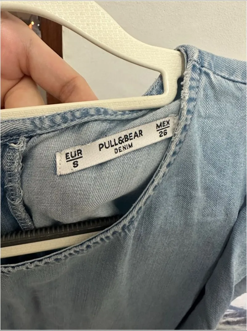 Pull and bear denim dress photo 1