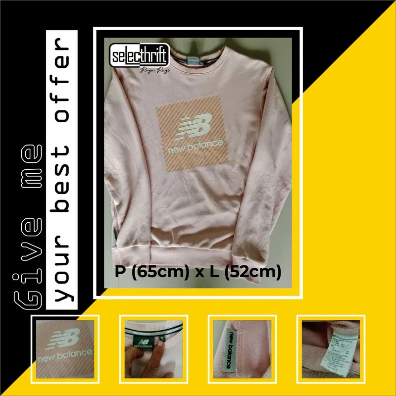 New Balance Streetwear Sportswear Sweater Wanita pink photo 1