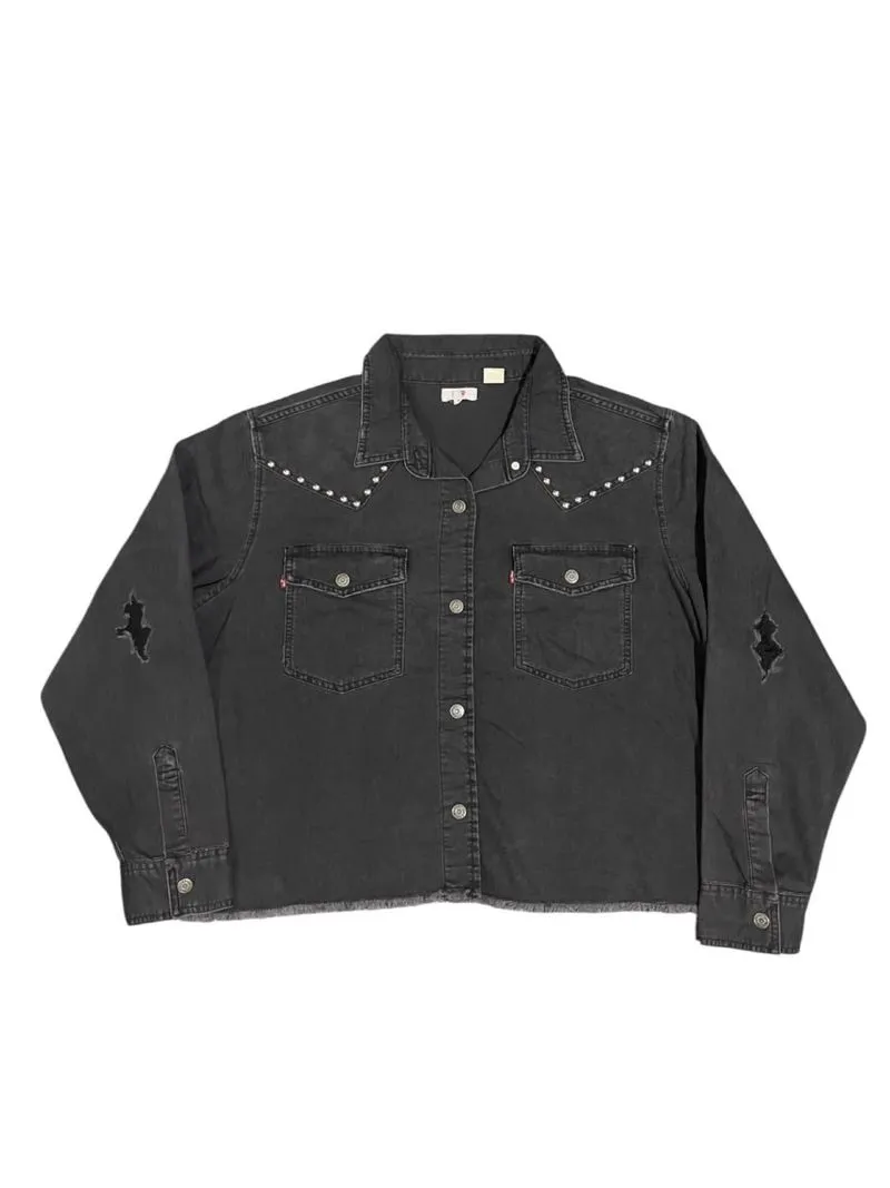 Levi’s Women Daniela Western Studded Denim Shirts Kemeja photo 1