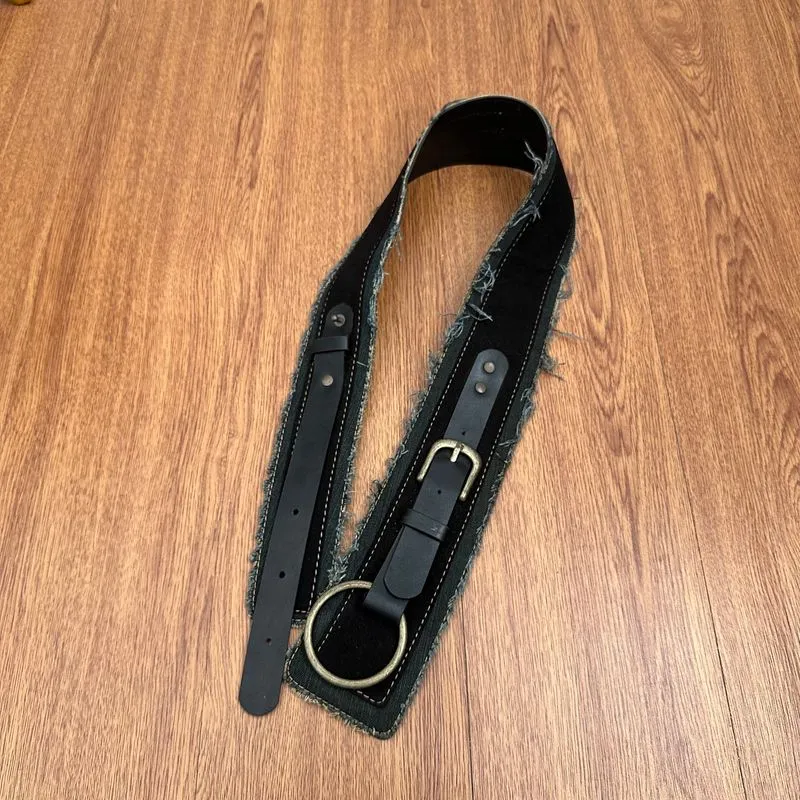 Voice of voices distressed denim belt photo 1