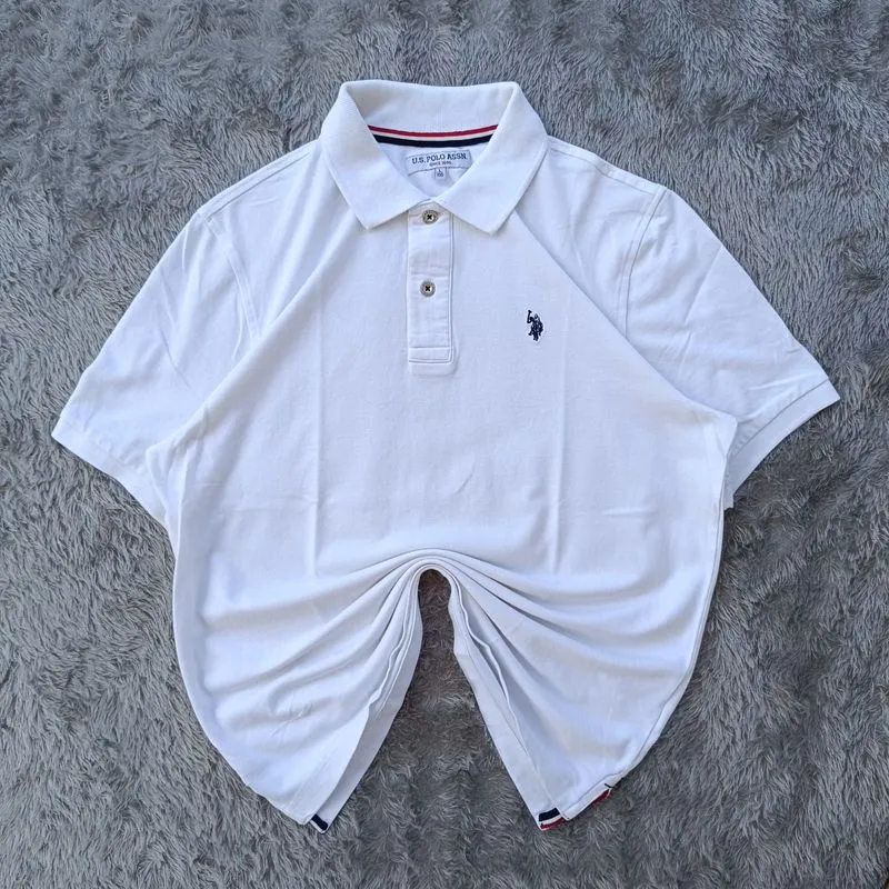 Casual Polo shirt Pria white photo 1