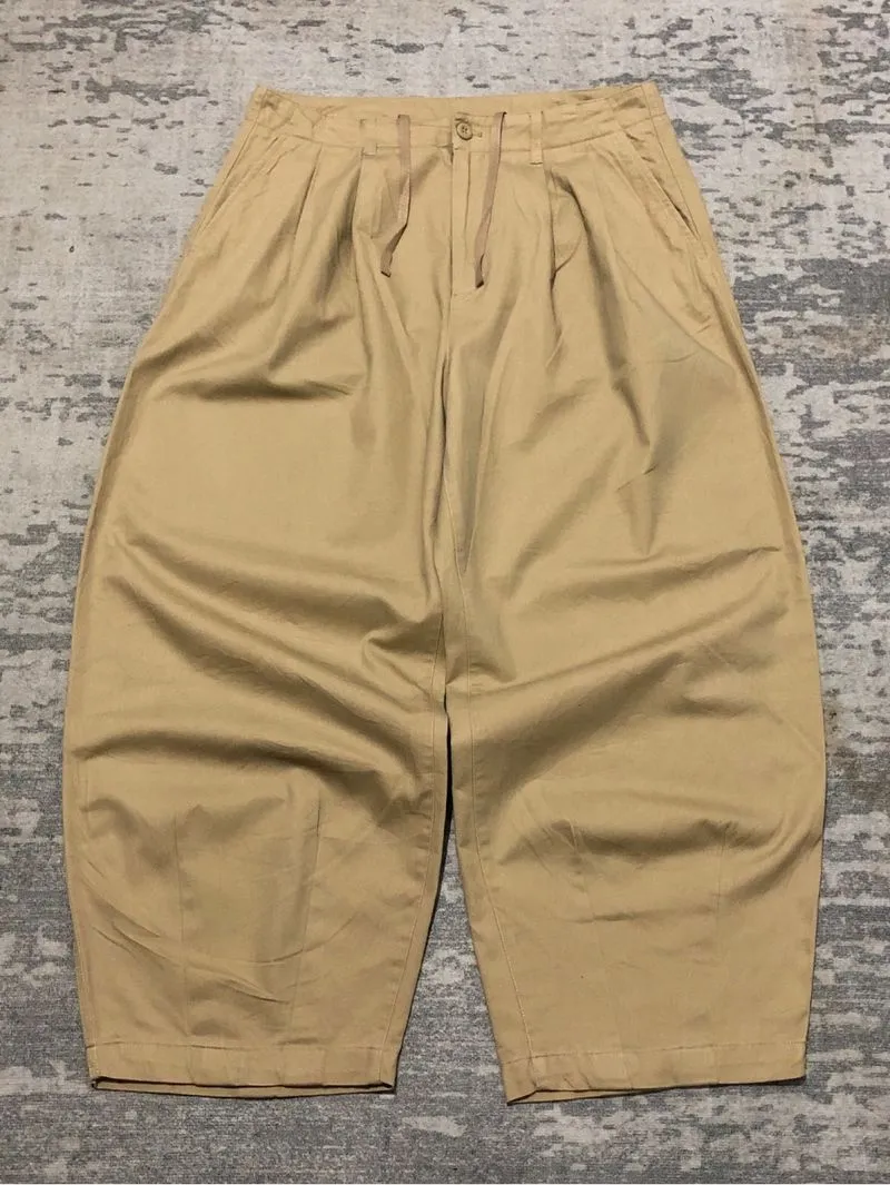 Musinsa Standard Two Tuck Wide Baggy Balloon Pants Beige  photo 1