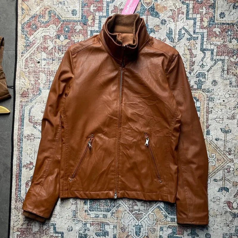 Faux leather jacket photo 1