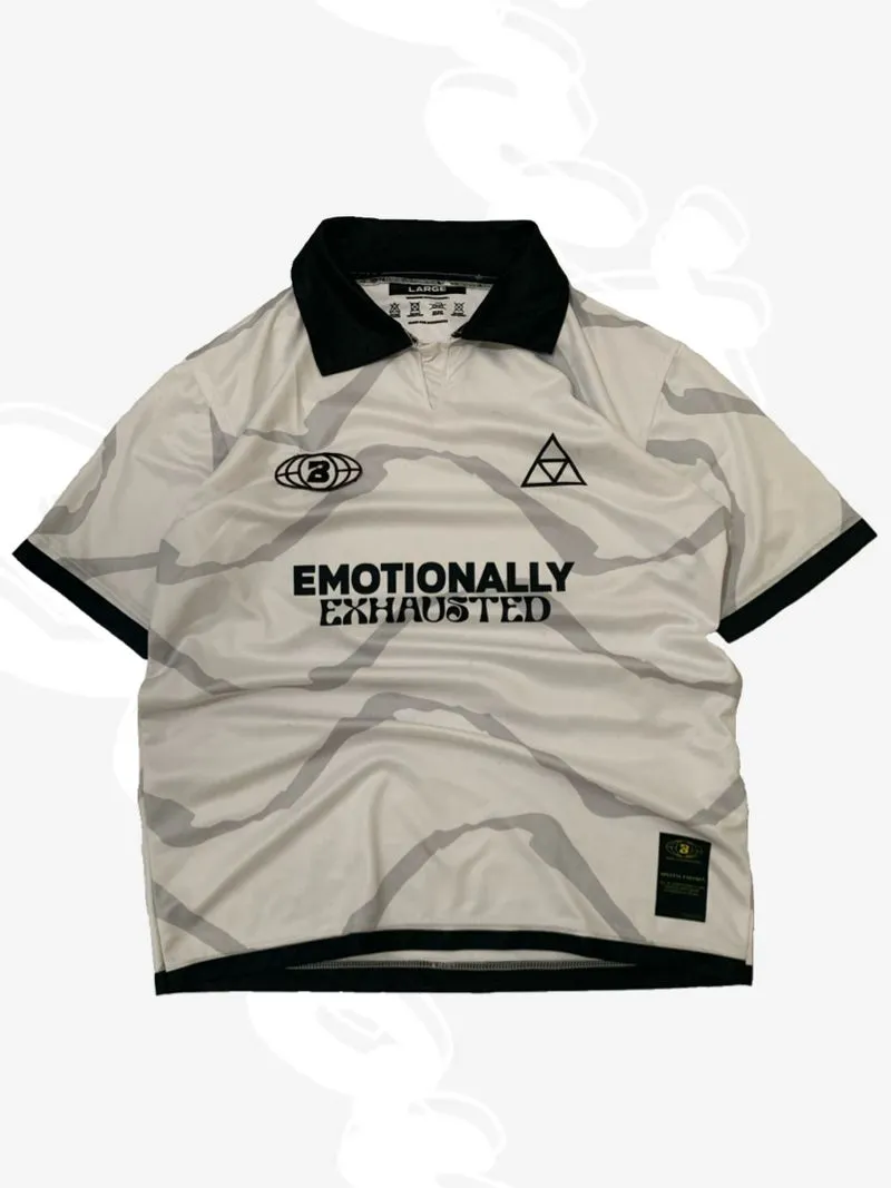 Streetwear Luxury Jersey Pria white black photo 1
