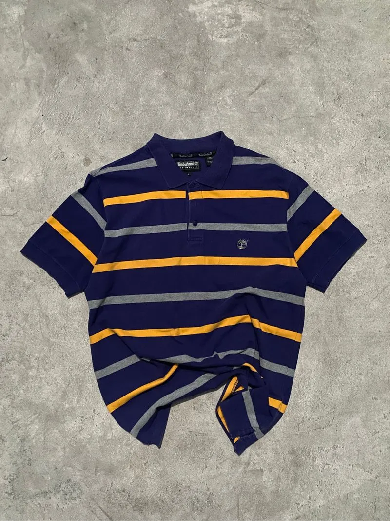Vintage 80’s - 90’s Polo Shirt Timberland Stripe photo 1