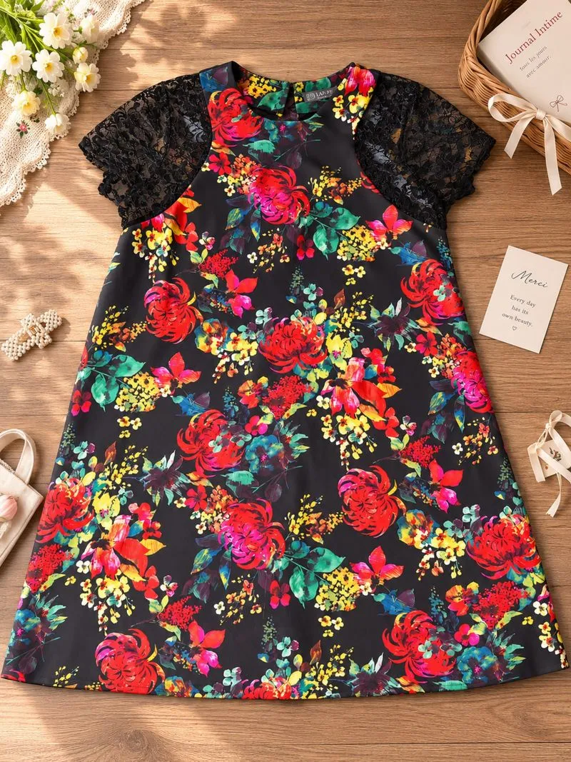 dress lengan brukat  photo 1